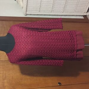 JM Collection Maroon Blouse